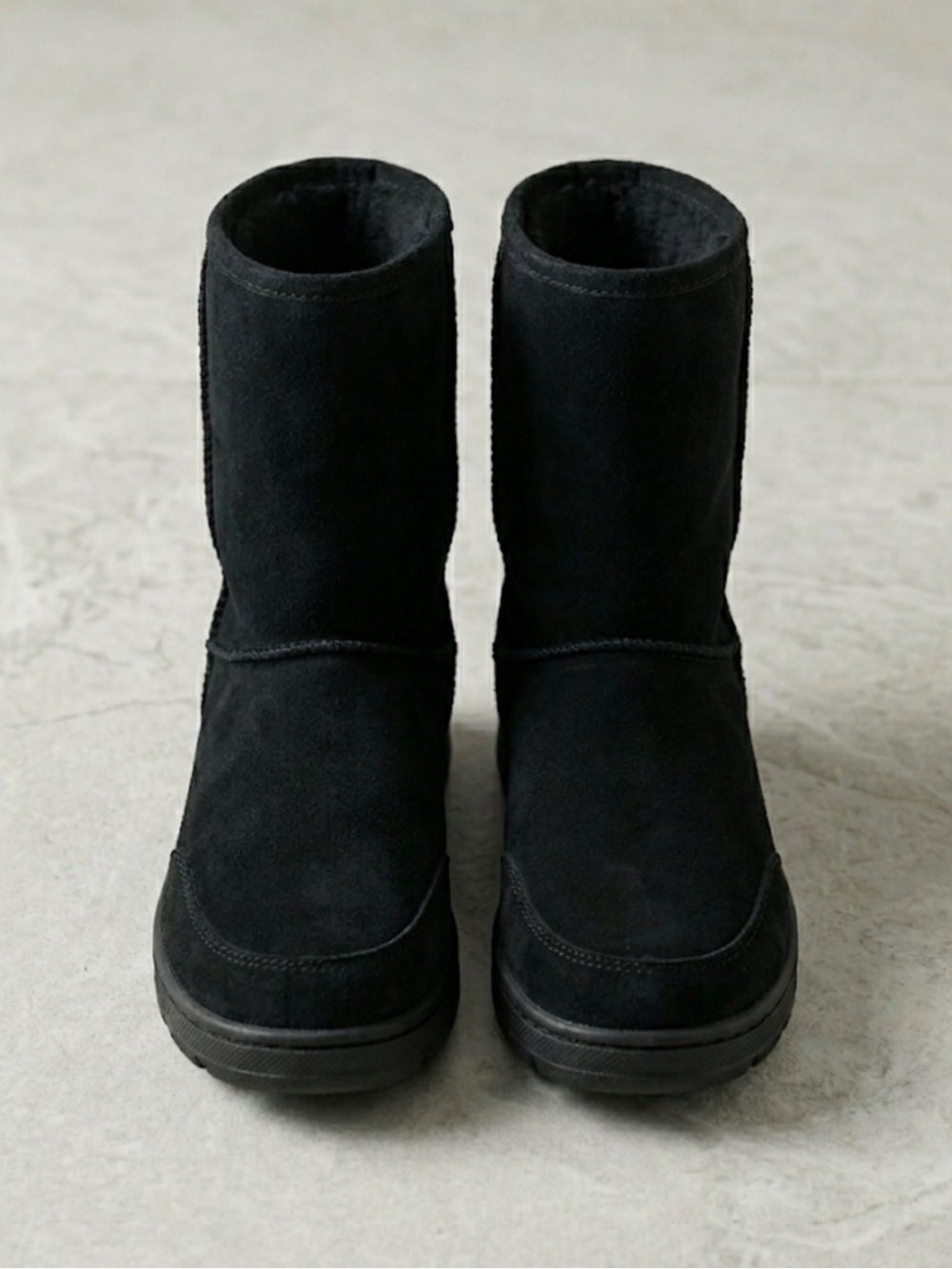 07 L.L. Bean Suede Sherpa-Lined Boots – Size 7 | Cozy Bootcore | Black